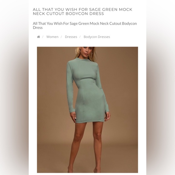 Lulus Size L MOCK NECK CUTOUT BODYCON DRESS - Picture 6 of 7